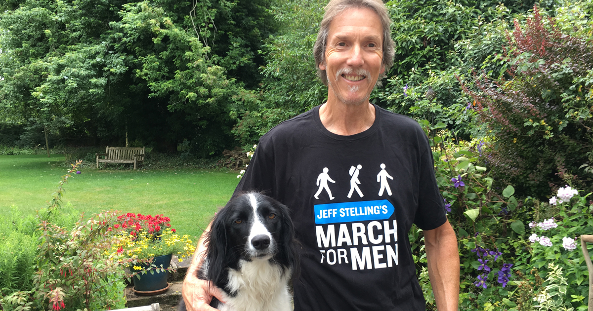 John Campbell with his dog and “training partner” Tess.