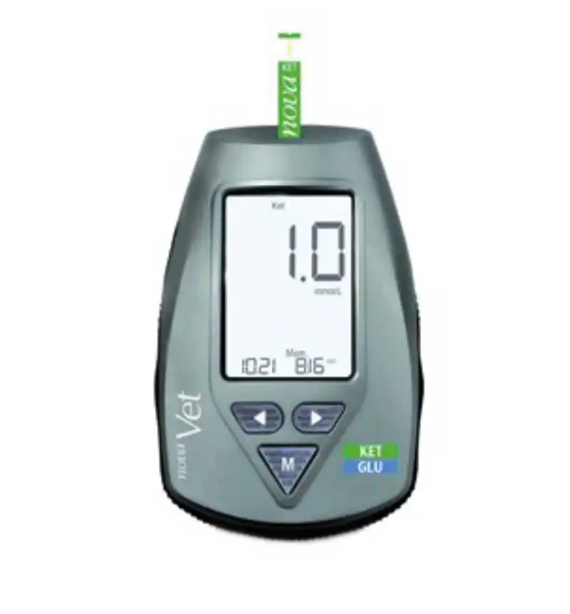 Figure 2a. An example of a blood ketone meter (most small animal practices that deal with feline diabetic patients should be considering investing in a ketone meter).