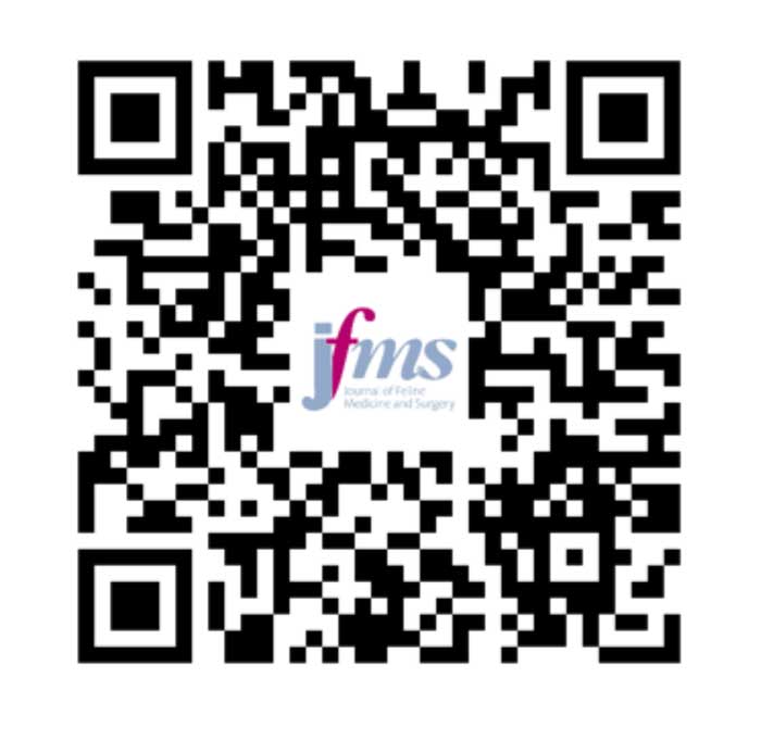 Figure 10. For more information on how to make the veterinary clinic environment more cat friendly, scan the QR code to read the 2022 ISFM/AAFP Cat Friendly Veterinary Environment Guidelines.