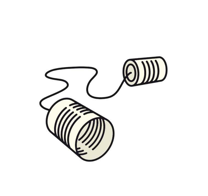 graphic showing two cans on a string to illustrate communication Image: iStock / eyewave