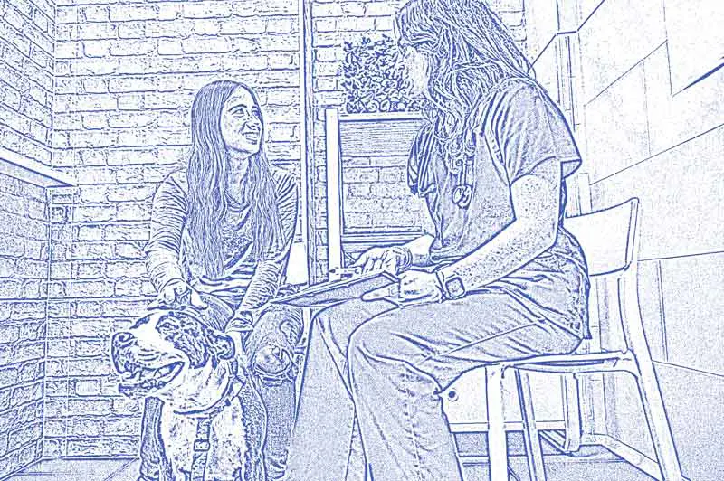 A vet and a client in concept image. Image: Gonzalo Infiesta / iStock