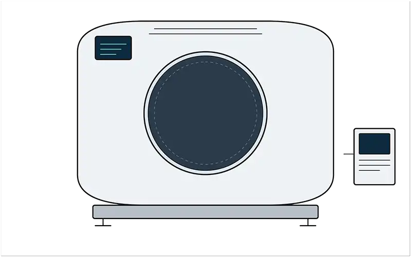 Illustration of a CT scanner.