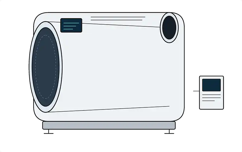 Illustration of an MRI unit.